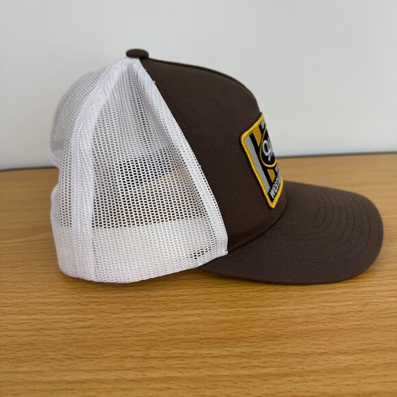 Hooey Western Original cap baseball snap back trucker hat brown yellow white - Picture 5 of 9